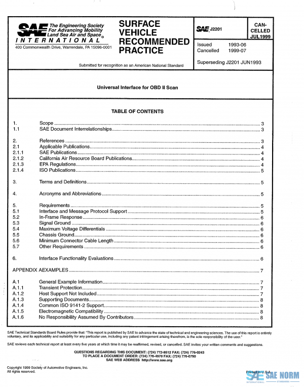 SAE J 2201 Series PDF
