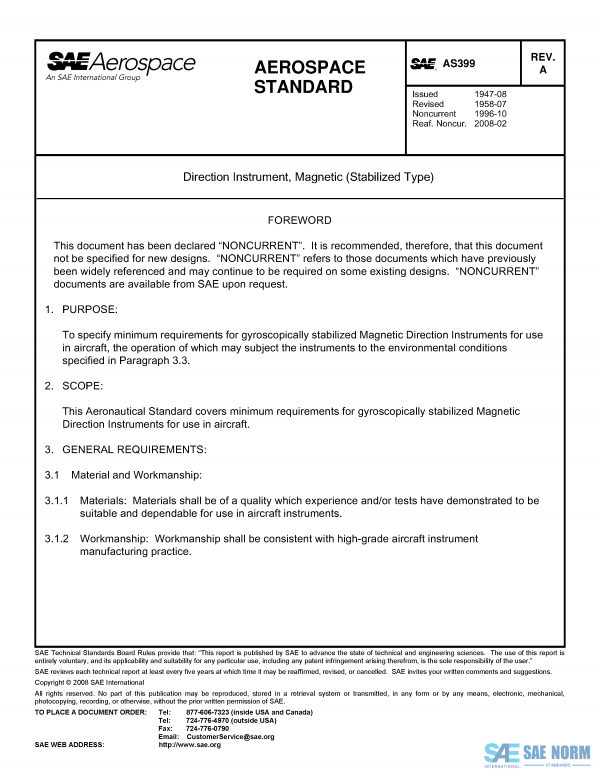SAE AS 399 Series PDF