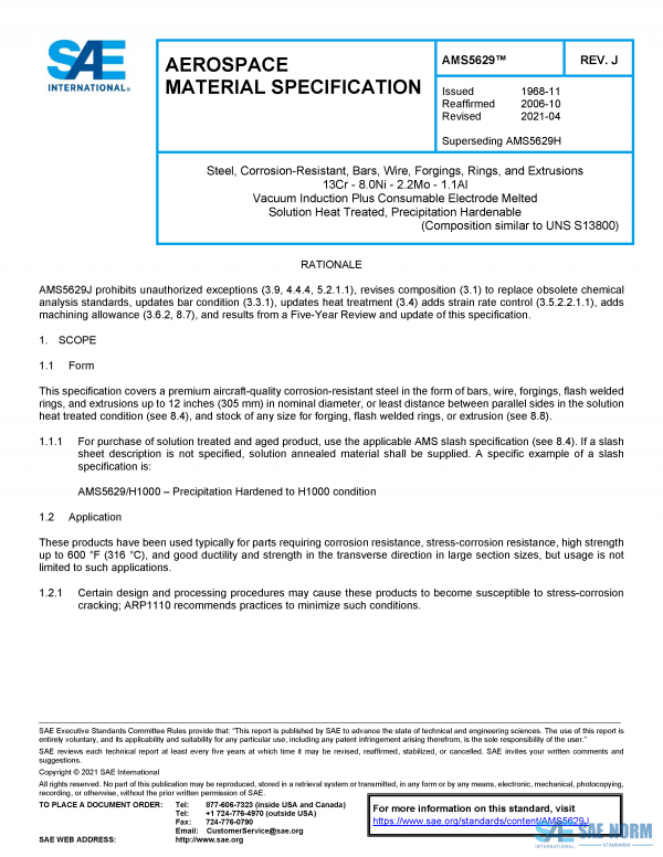SAE AMS 5629 Series PDF