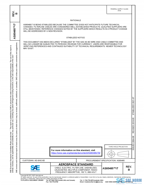SAE AS 85485/7 Series PDF