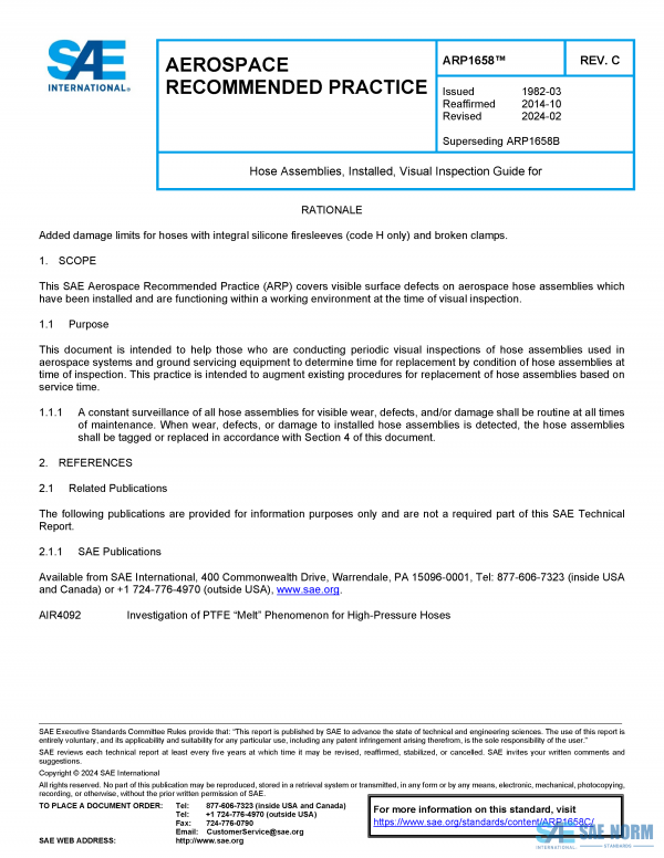 SAE ARP 1658 Series PDF