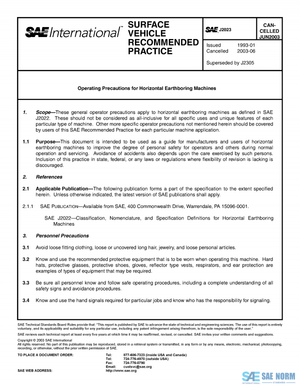 SAE J 2023 Series PDF