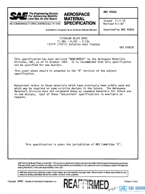 SAE AMS 4980 Series PDF