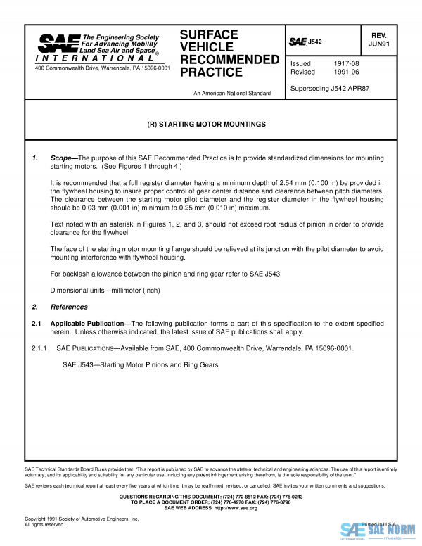 SAE J 542 Series PDF