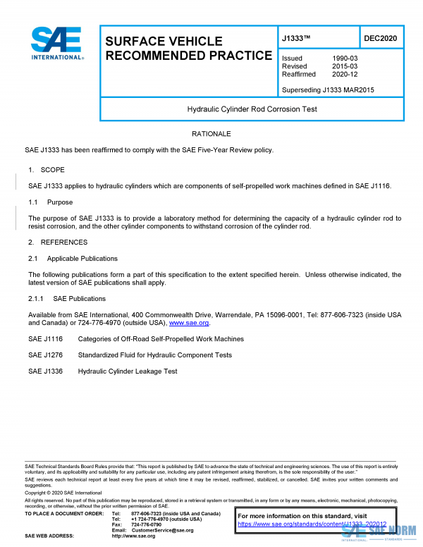 SAE J 1333 Series PDF