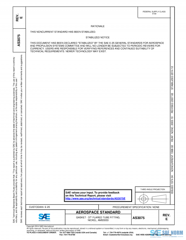 SAE AS 3075 Series PDF