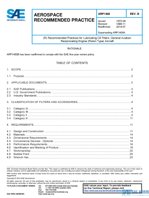 SAE ARP 1400 Series PDF