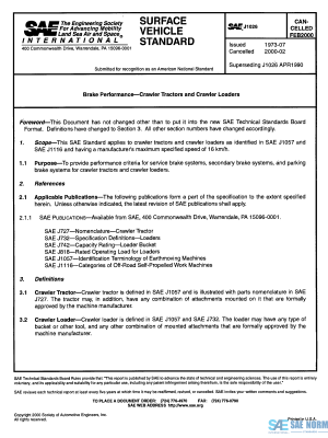 SAE J 1026 Series PDF