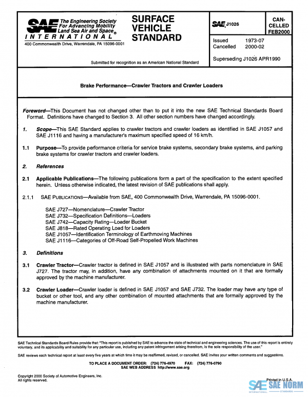 SAE J 1026 Series PDF