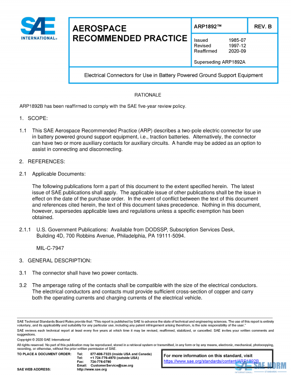 SAE ARP 1892 Series PDF