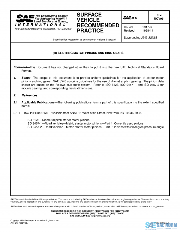 SAE J 543 Series PDF