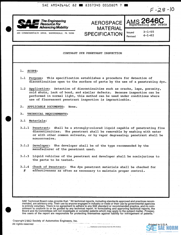 SAE AMS 2646 Series PDF