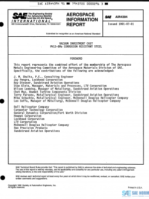 SAE AIR 4394 Series PDF
