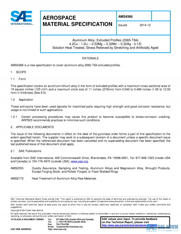 SAE AMS 4366 Series PDF