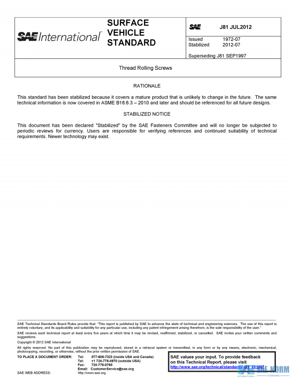 SAE J 81 Series PDF