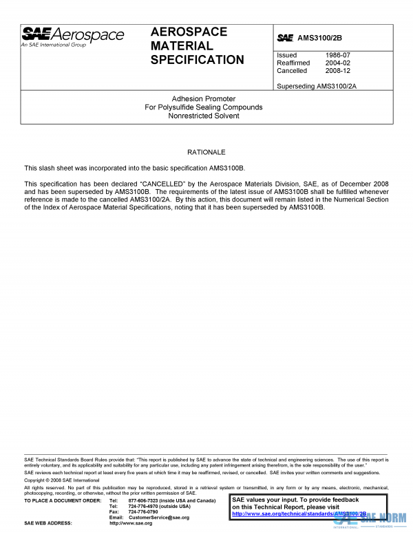 SAE AMS 3100/2 Series PDF