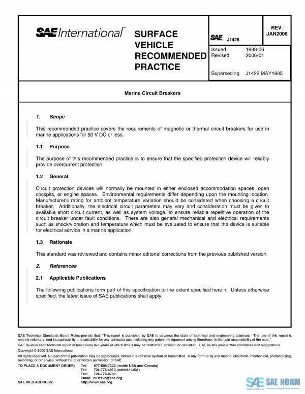 SAE J 1428 Series PDF