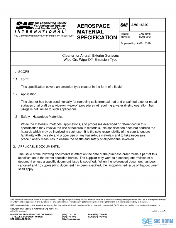 SAE AMS 1532 Series PDF