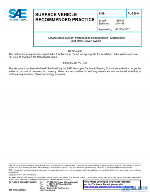 SAE J 109 Series PDF