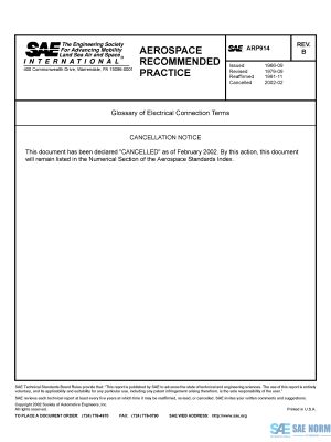 SAE ARP 914 Series PDF