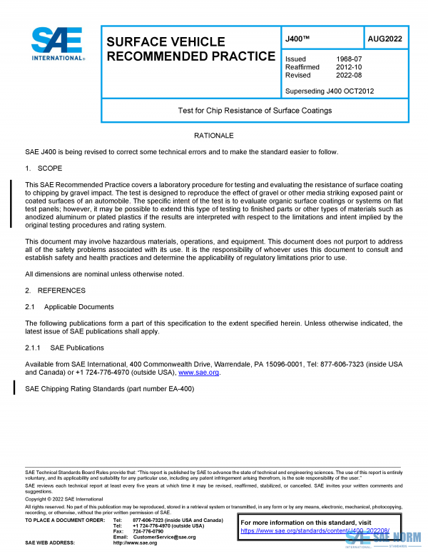 SAE J 400 Series PDF