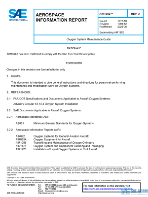 SAE AIR 1392 Series PDF