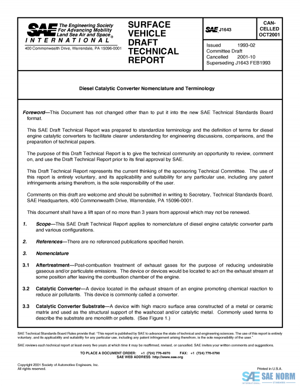 SAE J 1643 Series PDF