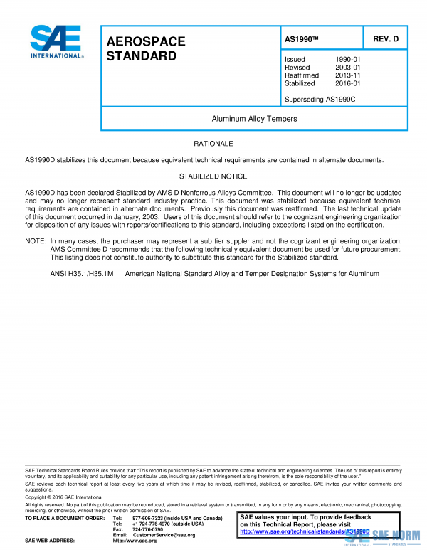 SAE AS 1990 Series PDF
