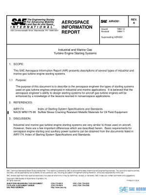 SAE AIR 4391 Series PDF