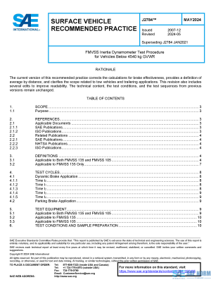 SAE J 2784 Series PDF
