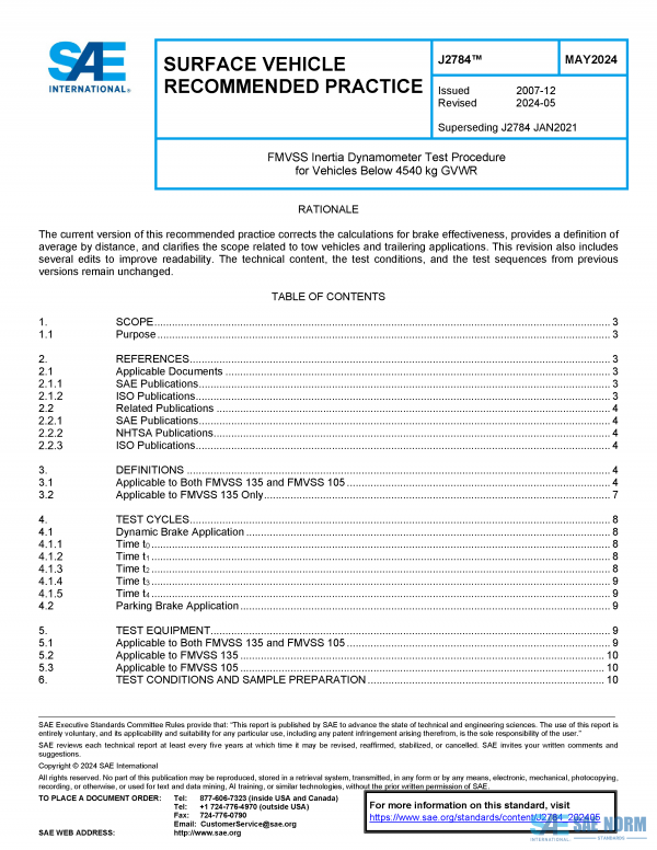 SAE J 2784 Series PDF