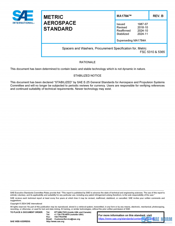 SAE MA 1784 Series PDF