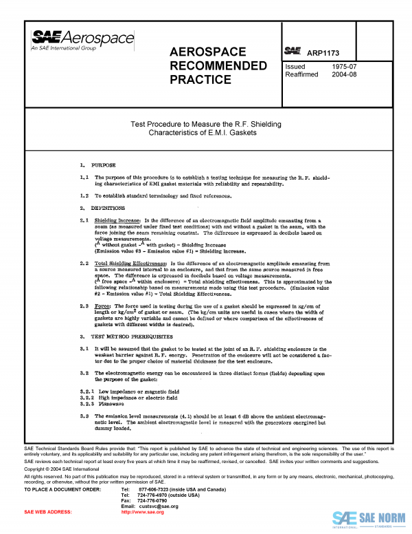 SAE ARP 1173 Series PDF