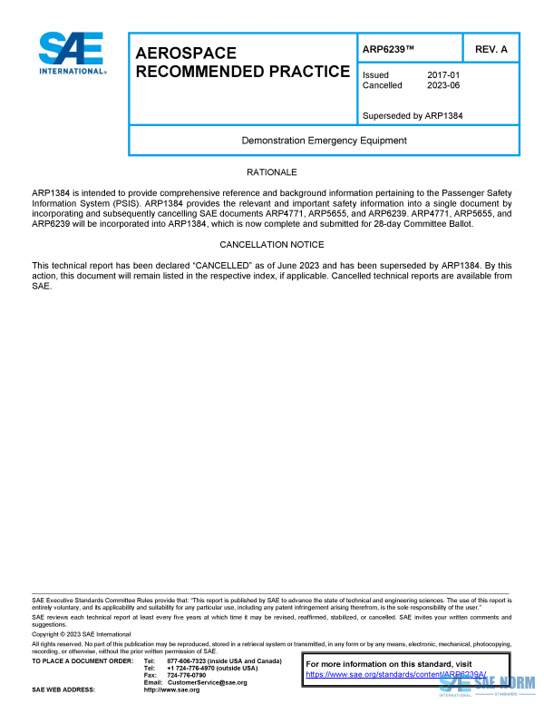 SAE ARP 6239 Series PDF