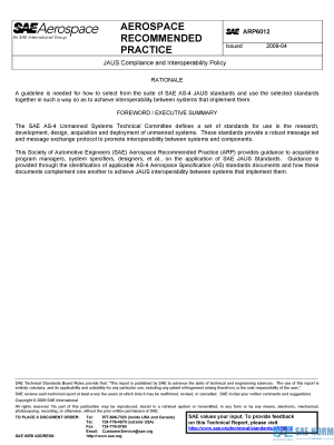 SAE ARP 6012 Series PDF