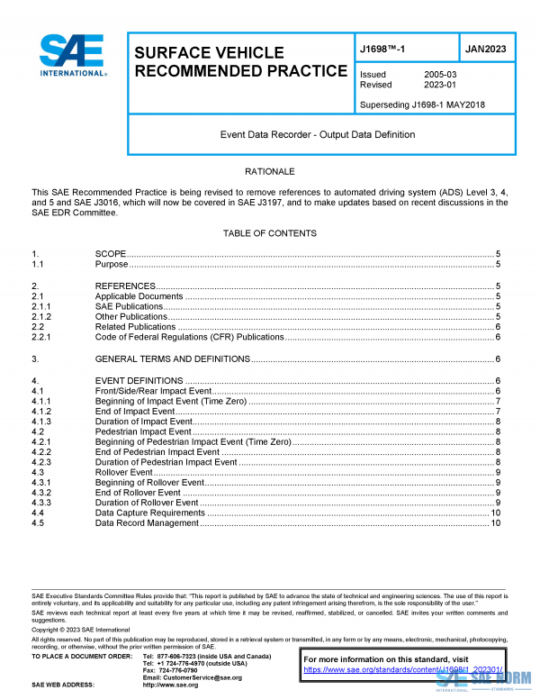 SAE J 1698/1 Series PDF