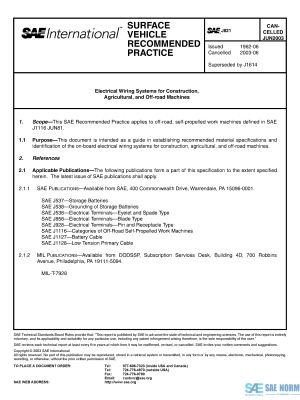 SAE J 821 Series PDF