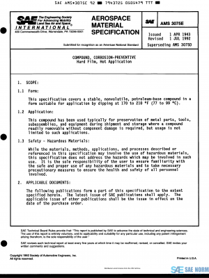 SAE AMS 3075 Series PDF