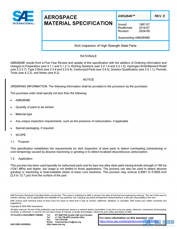 SAE AMS 2649 Series PDF