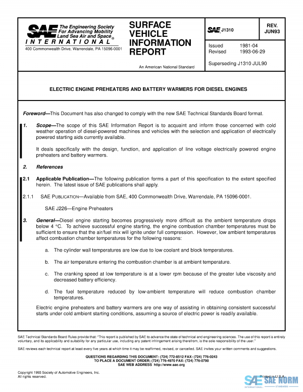 SAE J 1310 Series PDF