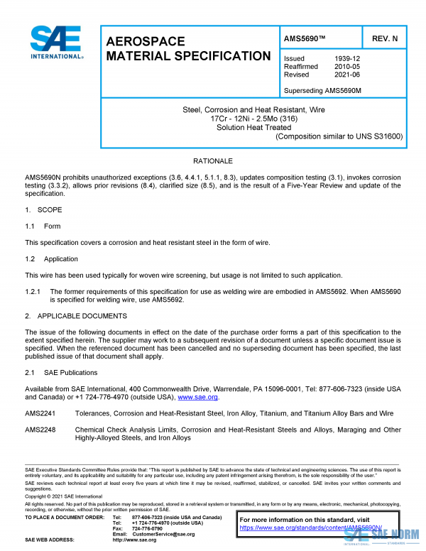 SAE AMS 5690 Series PDF