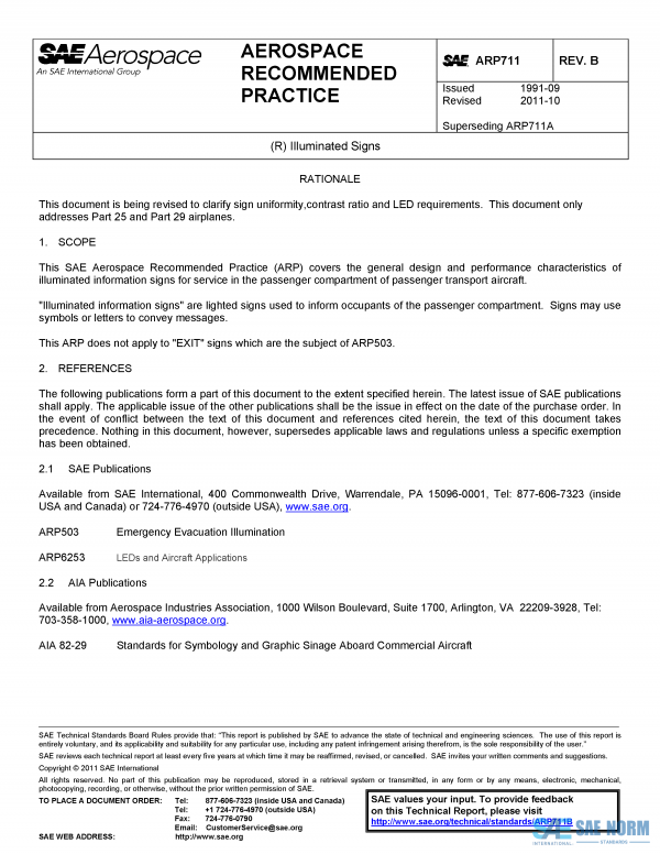 SAE ARP 711 Series PDF
