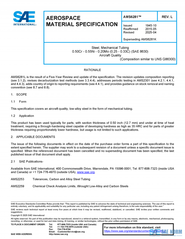 SAE AMS 6281 Series PDF