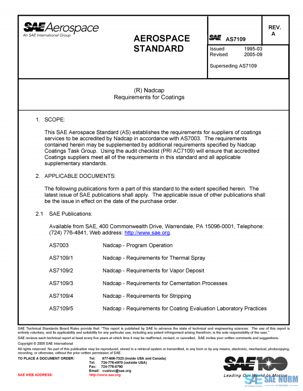 SAE AS 7109 Series PDF