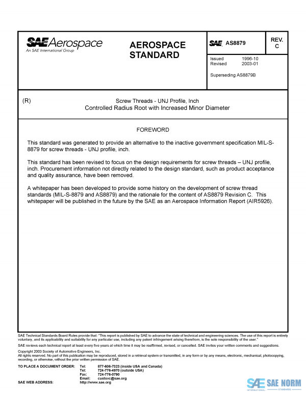 SAE AS 8879 Series PDF