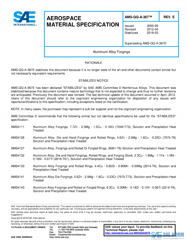 SAE AMSQQA 367 Series PDF