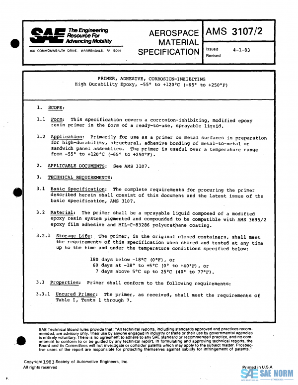 SAE AMS 3107/2 Series PDF