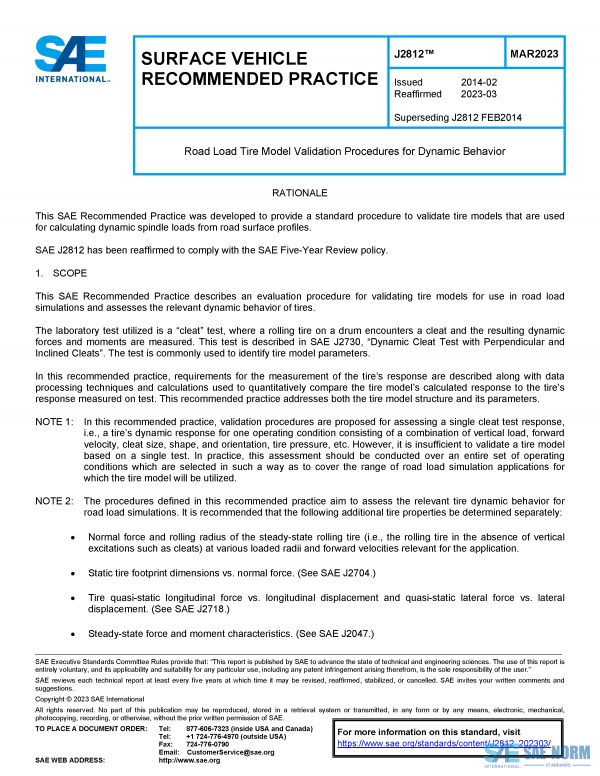 SAE J 2812 Series PDF