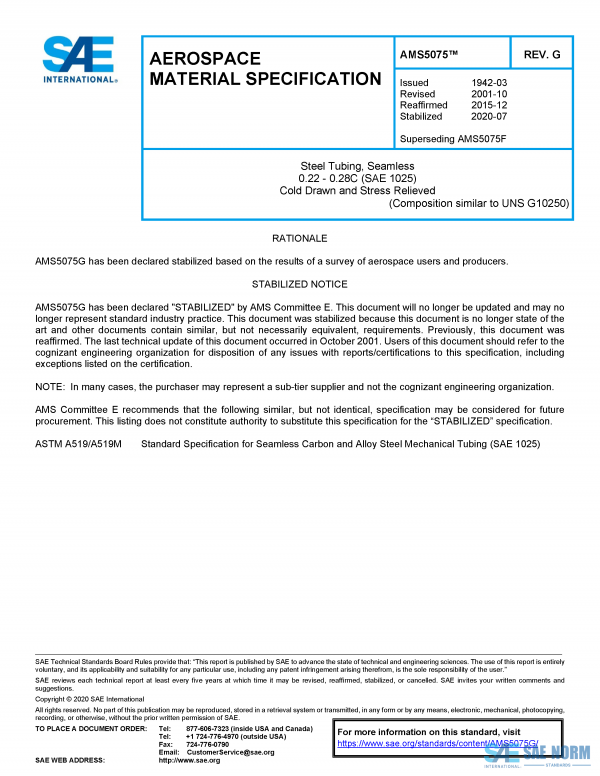 SAE AMS 5075 Series PDF