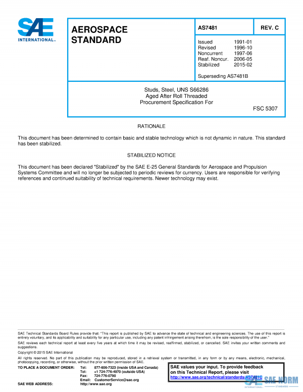 SAE AS 7481 Series PDF